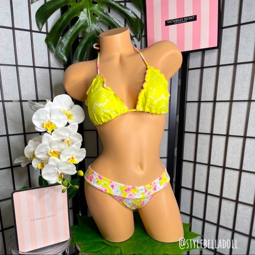 🆕Victoria’s Secret Floral Lace Bikini Set - Picture 15 of 15